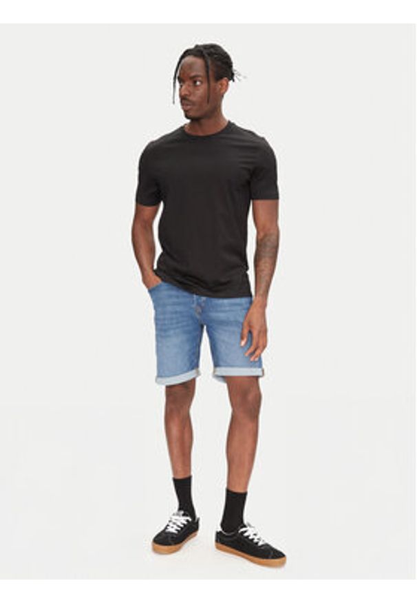 Jack & Jones - Jack&Jones Szorty jeansowe Rick 12269499 Niebieski Regular Fit. Kolor: niebieski. Materiał: bawełna