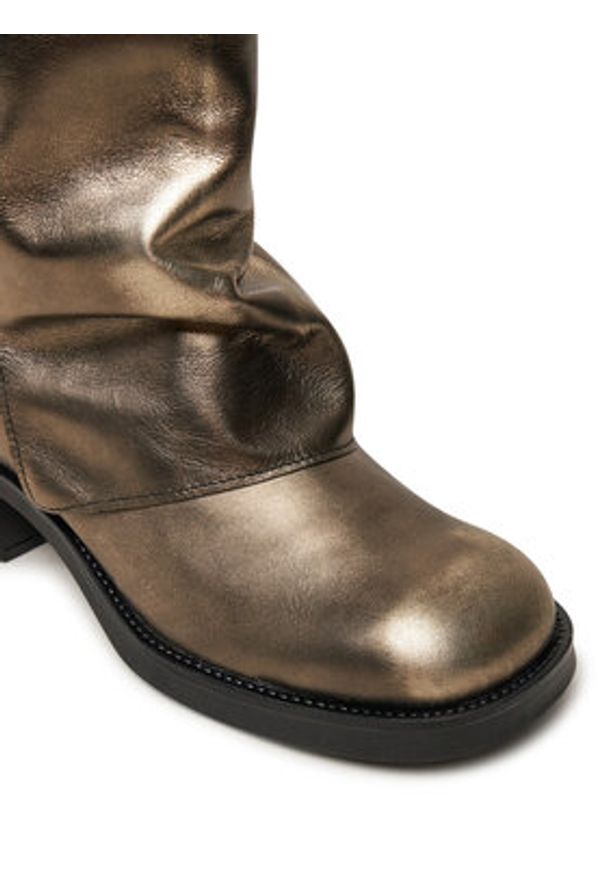Steve Madden Botki Bonfire SM11003415 Złoty. Kolor: złoty. Materiał: skóra