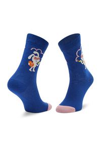 Happy-Socks - Happy Socks Zestaw 2 par wysokich skarpet dziecięcych KCLO02-6300 Kolorowy. Materiał: materiał. Wzór: kolorowy