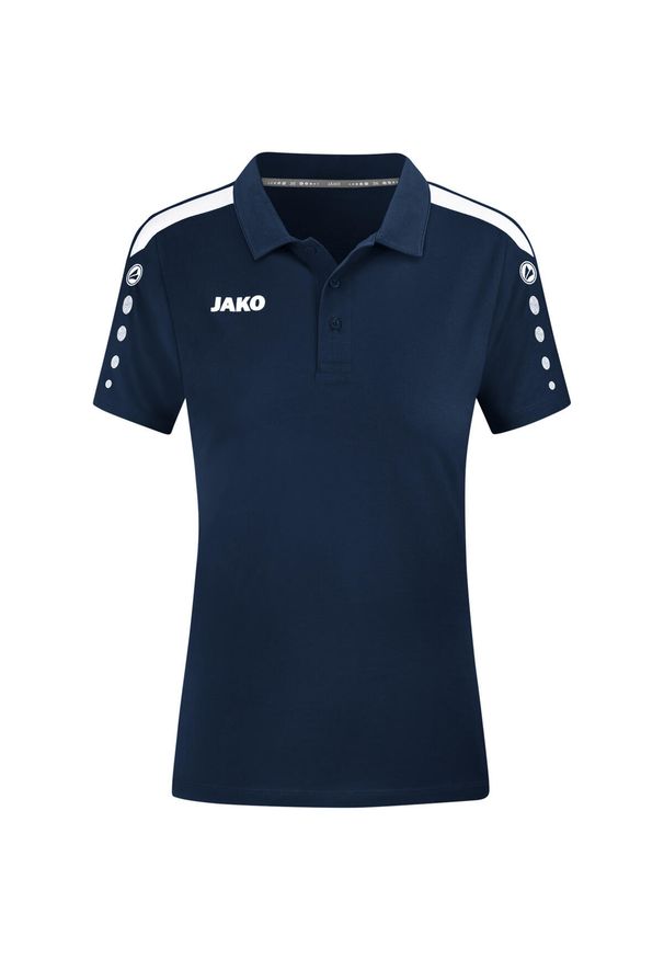 Polo Jako Power. Typ kołnierza: polo. Kolor: niebieski. Materiał: materiał. Sport: piłka nożna