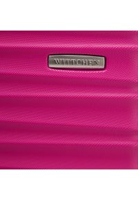 Wittchen - Średnia walizka z ABS-u z żebrowaniem różowa. Kolor: różowy. Materiał: guma #10