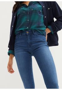 bonprix - Modelujące dżinsy slim fit high waist. Stan: podwyższony. Kolor: niebieski #2