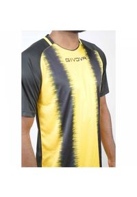 Givova Geel-Zwart Sport T-shirt Men L-oddech i lekki > to translate in Polish. Kolor: czarny, żółty, wielokolorowy. Sport: piłka nożna