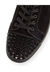 CHRISTIAN LOUBOUTIN - Sneakersy Louis Junior. Okazja: na co dzień. Kolor: czarny. Materiał: guma, zamsz. Wzór: aplikacja #8