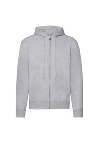 FRUIT OF THE LOOM - Męska Kurtka Z Kapturem Classic Heather. Typ kołnierza: kaptur. Kolor: szary. Sport: turystyka piesza #1