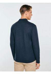 Big-Star - bluzka męska polo z długim rękawem granatowa lisser 403. Typ kołnierza: polo. Kolor: niebieski. Materiał: dresówka, bawełna, jeans, dzianina. Długość rękawa: długi rękaw. Długość: długie. Styl: klasyczny, elegancki #5