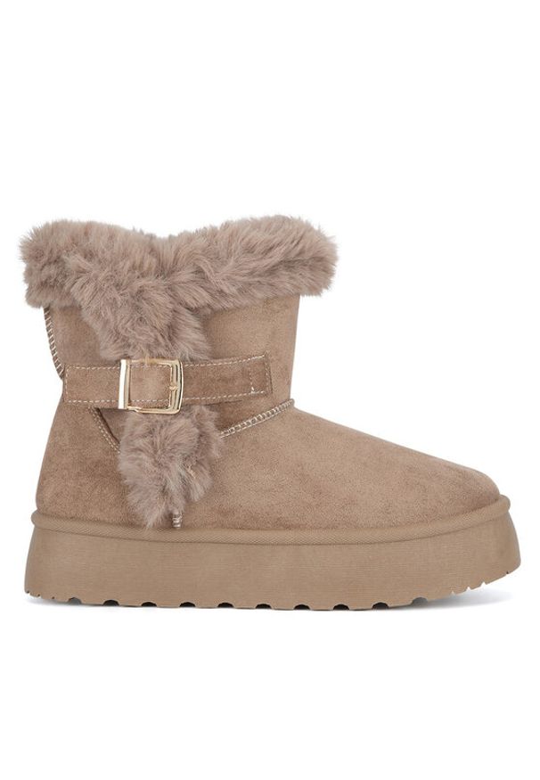 Jenny Fairy Śniegowce WSX23-15 Beżowy. Kolor: beżowy. Materiał: materiał