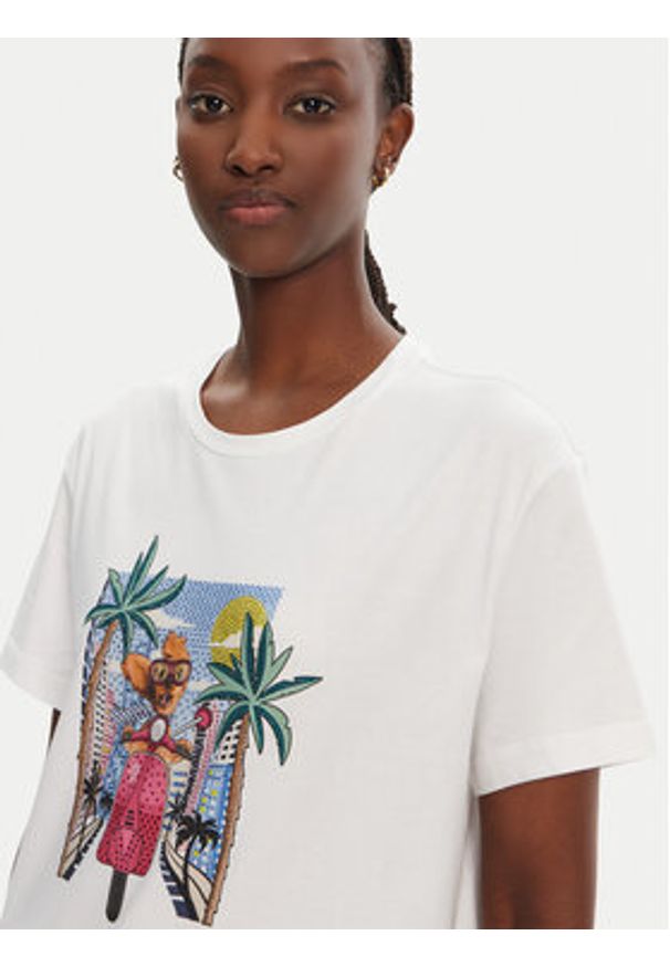 Liu Jo T-Shirt WA5260 JS003 Biały Regular Fit. Kolor: biały. Materiał: bawełna