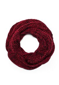 Ombre Clothing - Komin męski - czerwony/czarny A099 - uniwersalny. Kolor: czerwony. Materiał: akryl. Sezon: zima #3