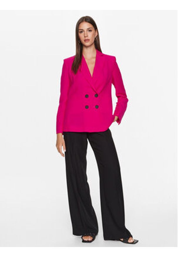 Liviana Conti Marynarka L3SM56 Różowy Regular Fit. Kolor: różowy. Materiał: wiskoza