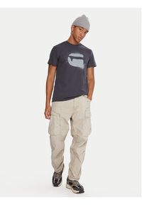 G-Star RAW - G-Star Raw T-Shirt Spray Logo D26833-D101 Granatowy Regular Fit. Kolor: niebieski. Materiał: bawełna #5