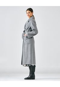 CASTELLANI - Szary płaszcz z kaszmirem. Kolor: szary. Materiał: kaszmir. Styl: klasyczny #2