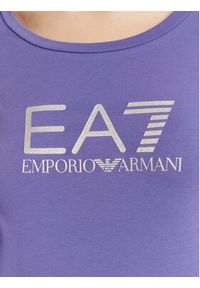 EA7 Emporio Armani T-Shirt 8NTT66 TJFKZ 1532 Fioletowy Slim Fit. Kolor: fioletowy. Materiał: bawełna