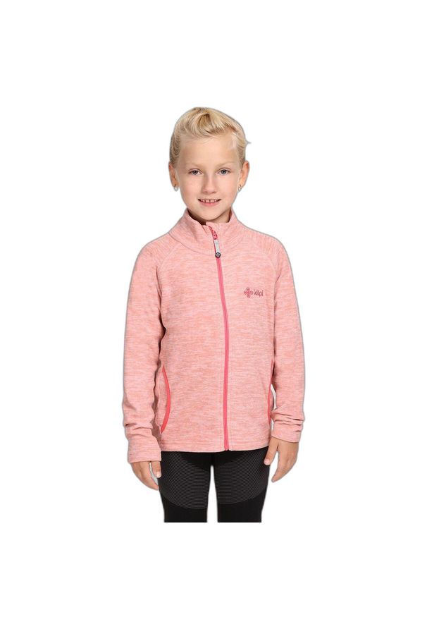 Polar dla dziewczynki Kilpi Alacant. Typ kołnierza: kaptur. Kolor: różowy. Materiał: polar. Sport: turystyka piesza