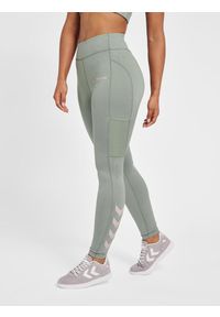 Damskie legginsy mid-rise Hummel MT Chipo. Kolor: zielony. Sport: fitness