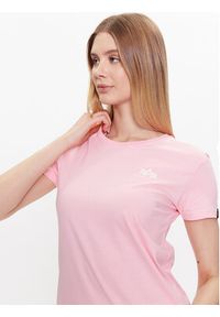 Alpha Industries T-Shirt Basic 196054 Różowy Regular Fit. Kolor: różowy. Materiał: bawełna #4