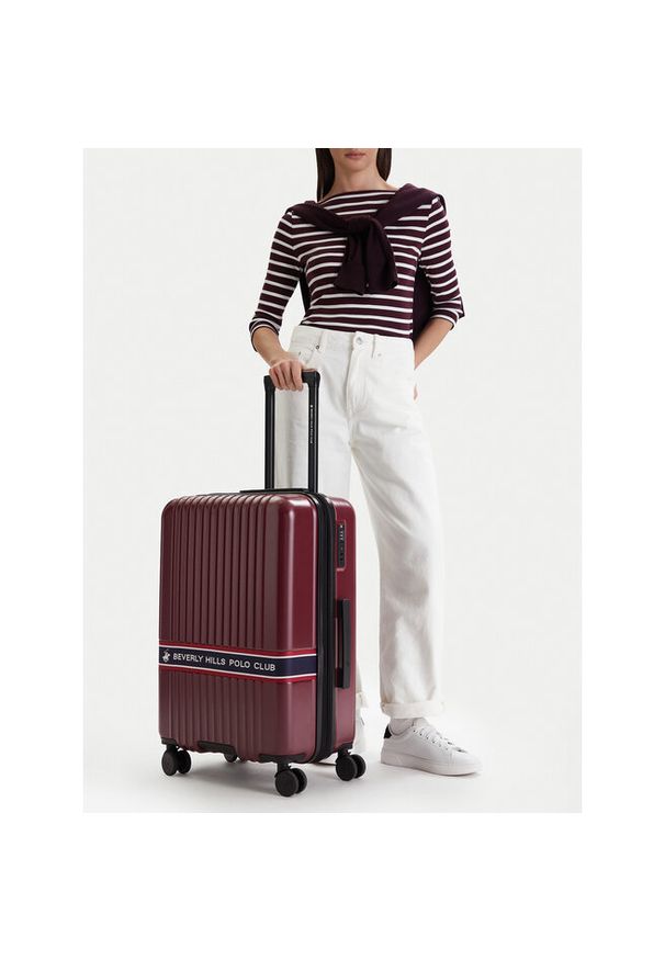 Walizka średnia Beverly Hills Polo Club. Kolor: czerwony