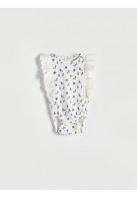 Reserved - Body z falbanami - złamana biel. Materiał: bawełna, włókno, dzianina #1