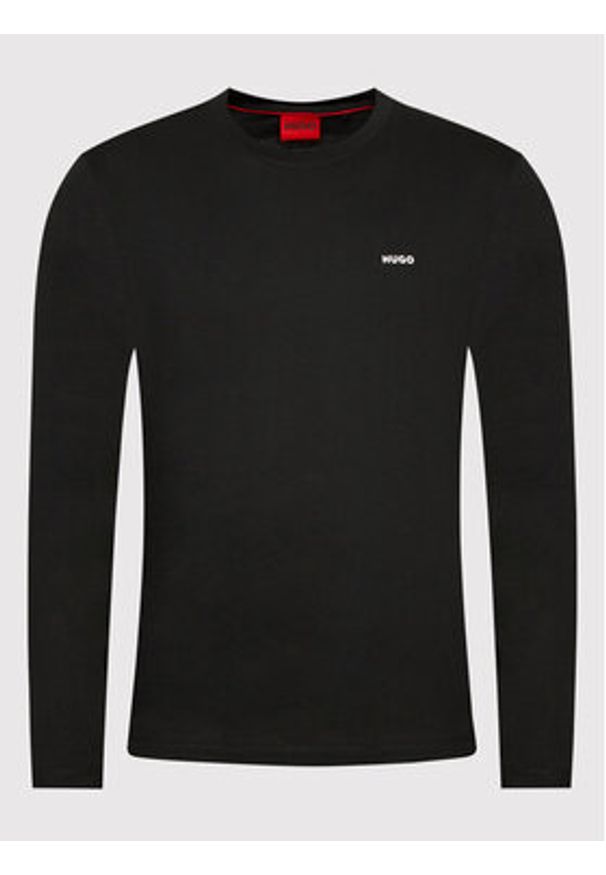 Hugo Longsleeve Derol222 50466159 Czarny Regular Fit. Kolor: czarny. Materiał: bawełna. Długość rękawa: długi rękaw