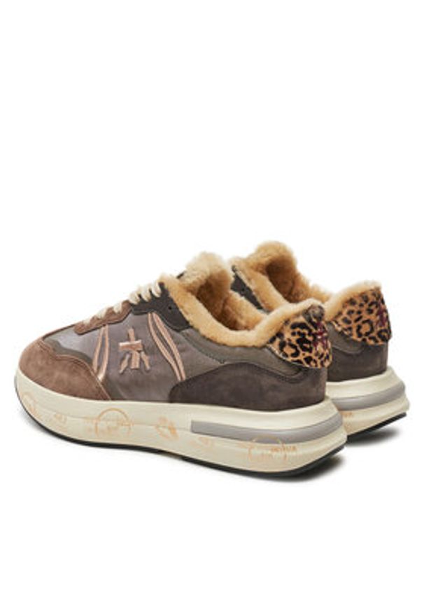Premiata Sneakersy Cassie 7072M Brązowy. Kolor: brązowy. Materiał: materiał