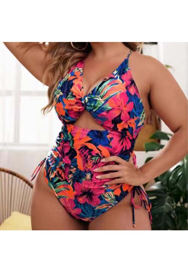 Intica - Kostium kąpielowy jednoczęściowy z wycięciem na lato Sadika. Kolor: wielokolorowy. Materiał: materiał, tkanina