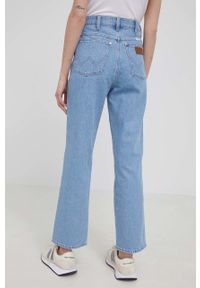 Wrangler jeansy WILD WEST BLUESTONE damskie high waist. Stan: podwyższony. Kolor: niebieski #2