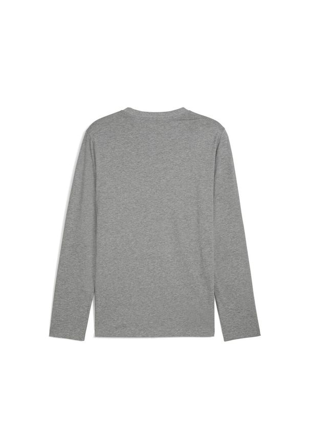 Puma - Męska koszulka Essentials z logo No. 1 i długim rękawem PUMA. Kolor: szary. Długość rękawa: długi rękaw. Długość: długie. Wzór: haft