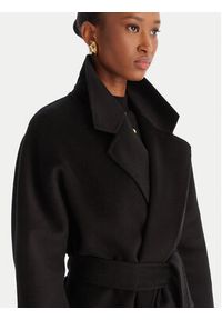 Elisabetta Franchi Płaszcz wełniany CP-68D-56E2-V820 Czarny Regular Fit. Kolor: czarny. Materiał: wełna #6