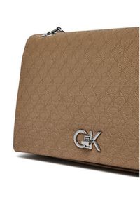 Calvin Klein Torebka Ck Medium Conv Shoulder Bag_Mono K60K613138 Brązowy. Kolor: brązowy. Materiał: skórzane #4