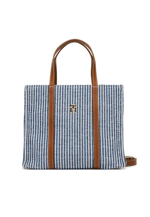TOMMY HILFIGER - Tommy Hilfiger Torebka Th Premium Beach Le Mini Tote AW0AW17208 Niebieski. Kolor: niebieski