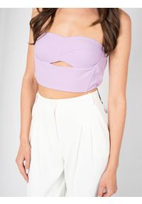 Patrizia Pepe Top | 2C1545/A049 | Kobieta | Fioletowy. Typ kołnierza: dekolt gorset. Kolor: fioletowy. Materiał: poliester, elastan. Długość rękawa: na ramiączkach. Długość: krótkie #3