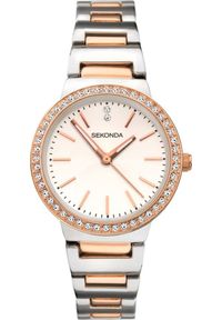 Zegarek Sekonda Zegarek damski Sekonda SEK.40078 CYRKONIE srebrny. Kolor: srebrny #1