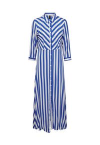 YAS Sukienka koszulowa Savanna 26022663 Niebieski Loose Fit. Kolor: niebieski. Materiał: wiskoza. Typ sukienki: koszulowe #3