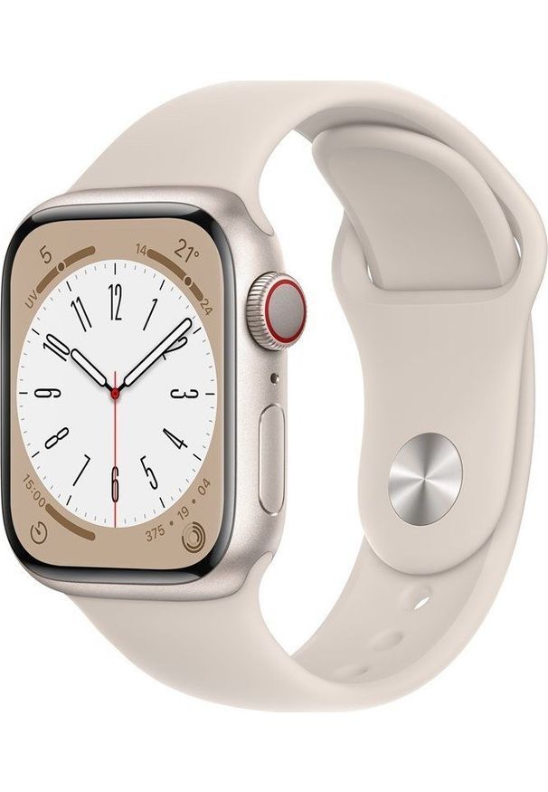APPLE - Smartwatch Apple Watch 8 GPS + Cellular 41mm Starlight Alu Sport Beżowy (MNHY3WB/A ). Rodzaj zegarka: smartwatch. Kolor: beżowy. Styl: sportowy