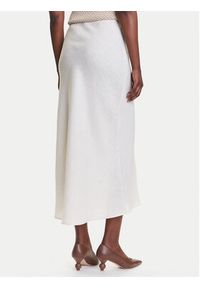 Marella Spódnica midi Desio 2515101032 Biały Regular Fit. Kolor: biały. Materiał: len #4