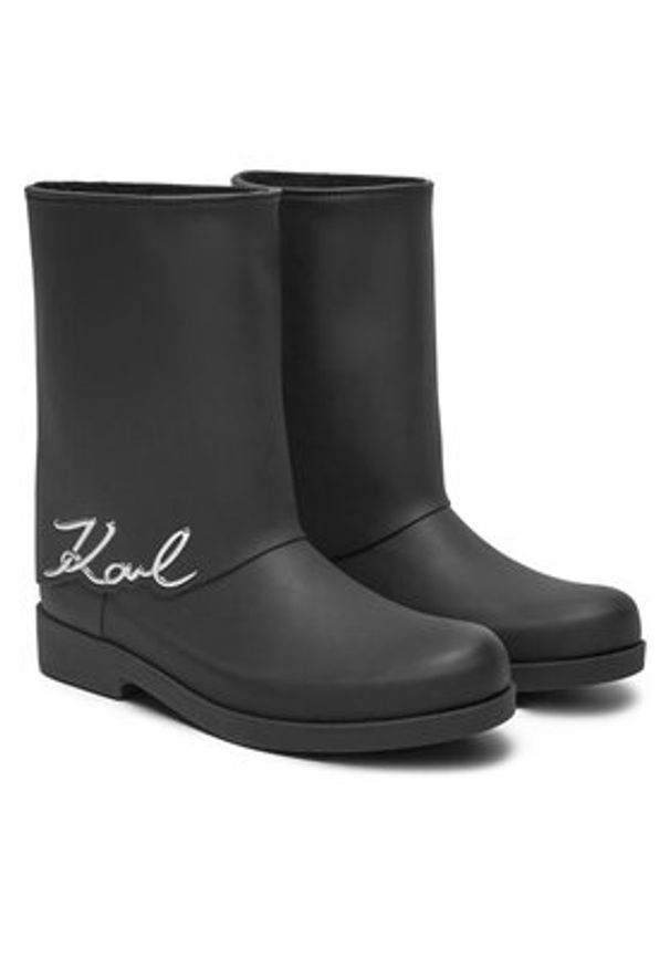 Karl Lagerfeld - KARL LAGERFELD Kalosze Kalosh KL47064 Czarny. Kolor: czarny. Materiał: guma