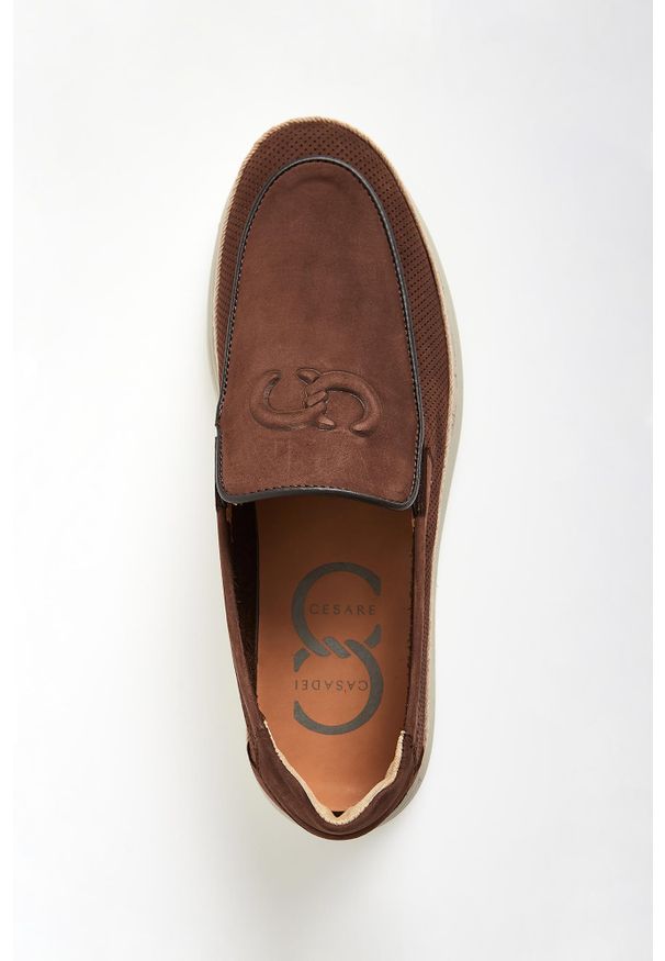 Półbuty męskie zamszowe CESARE CASADEI. Materiał: zamsz