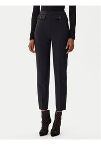 Elisabetta Franchi Spodnie materiałowe PA-120-56E2-V340 Czarny Regular Fit. Kolor: czarny. Materiał: syntetyk
