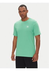 Adidas - adidas T-Shirt Trefoil Essentials JN0235 Zielony Regular Fit. Kolor: zielony. Materiał: bawełna