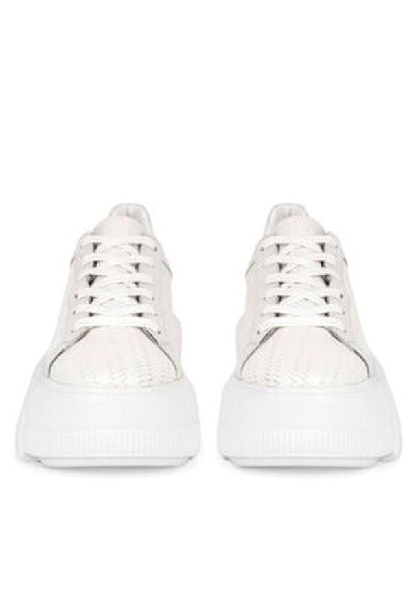 Badura Sneakersy CASI-01W1-004 Biały. Kolor: biały. Materiał: skóra
