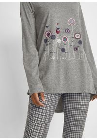 bonprix - Długi shirt oversized z okrągłym dekoltem. Kolor: szary. Długość: długie #2