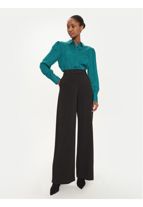 Fracomina Spodnie palazzo FR24WV3004W50901 Czarny Wide Leg. Kolor: czarny. Materiał: syntetyk
