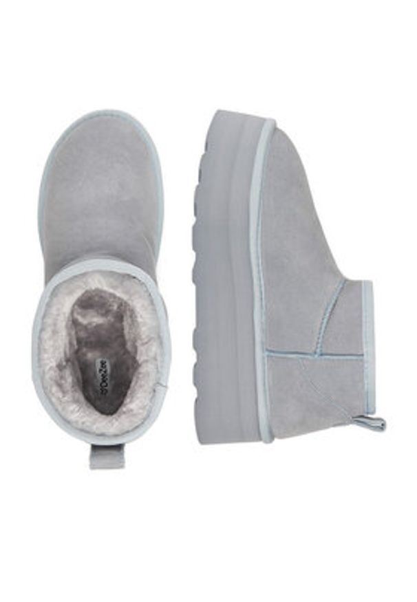 DeeZee Śniegowce DZN-005 Niebieski. Kolor: niebieski. Materiał: skóra, zamsz