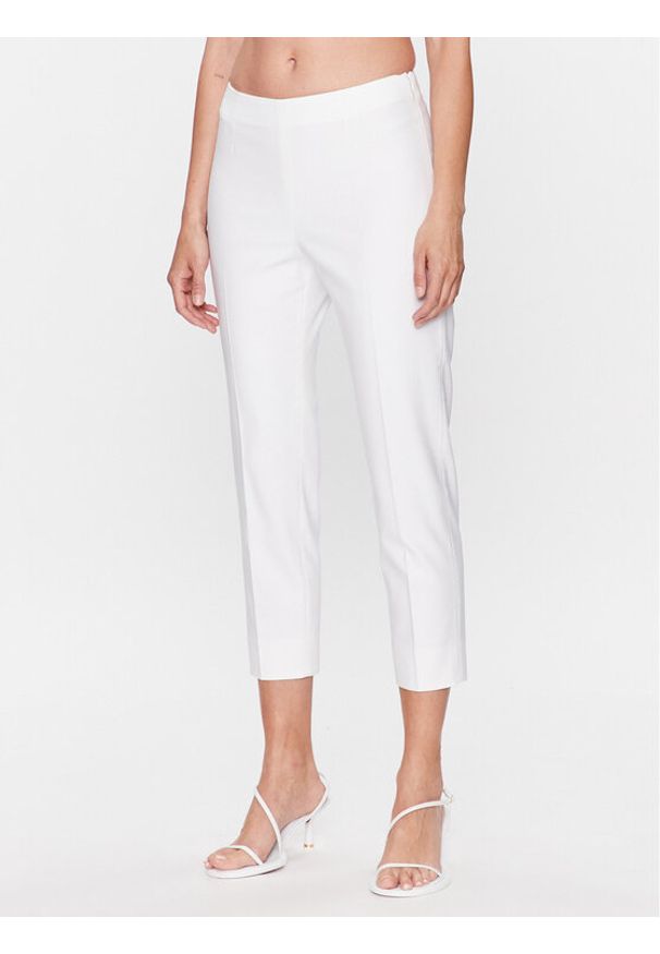 PESERICO - Peserico Spodnie materiałowe PH4863J0 Biały Regular Fit. Kolor: biały. Materiał: materiał, bawełna