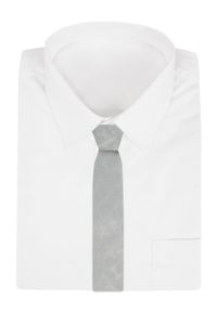 Męski Krawat - Popielaty, Faktura Materiału - Alties. Kolor: szary. Materiał: materiał. Styl: elegancki, wizytowy #4