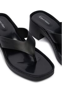 Calvin Klein Japonki Block Heel Sndl Thong Lth HW0HW02913 Czarny. Kolor: czarny. Materiał: skóra #2