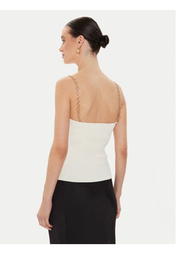 Morgan Top 241-MUSTO Écru Slim Fit. Materiał: syntetyk, wiskoza