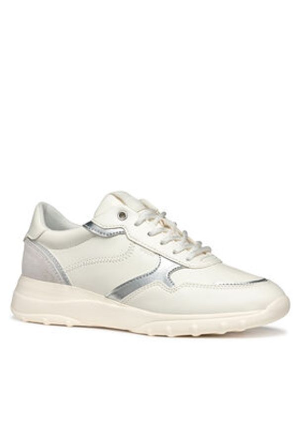 Geox Sneakersy D Alleniee D55LPA 0BC22 C1R1Q Écru. Materiał: skóra