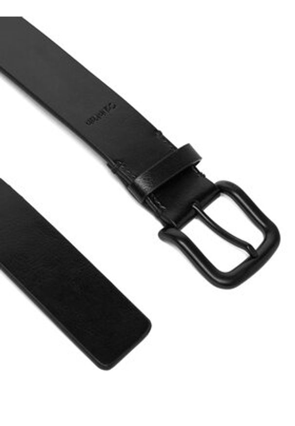Calvin Klein Pasek Męski Round Buckle Tumbled 35 Mm LV04D7041G Czarny. Kolor: czarny. Materiał: skóra