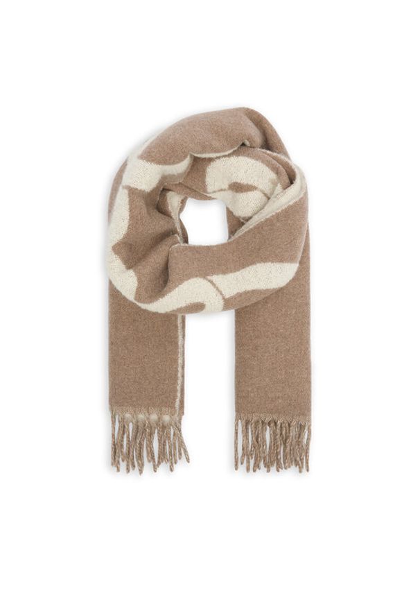 Karl Lagerfeld - KARL LAGERFELD Szalik 246W3308 Beżowy. Kolor: beżowy. Materiał: wełna